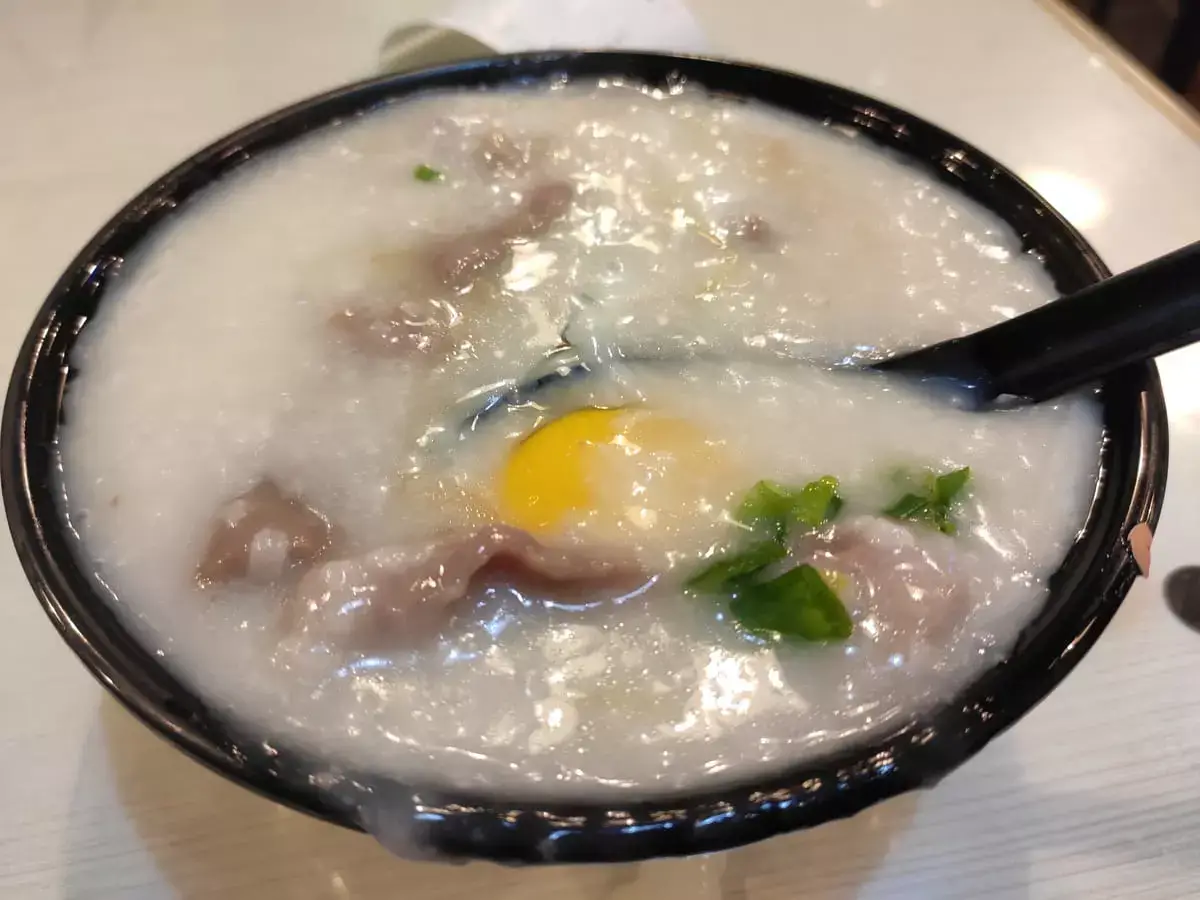 MAster Congee: Beef Congee with Egg