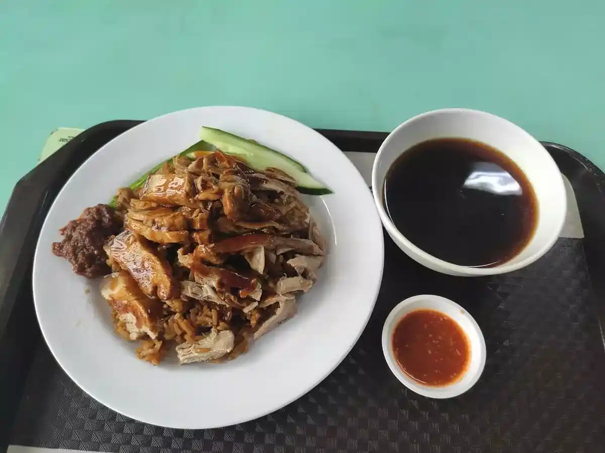 An Kee Braised Duck Rice: Braised Duck & Braised Pork Belly Rice with Soup