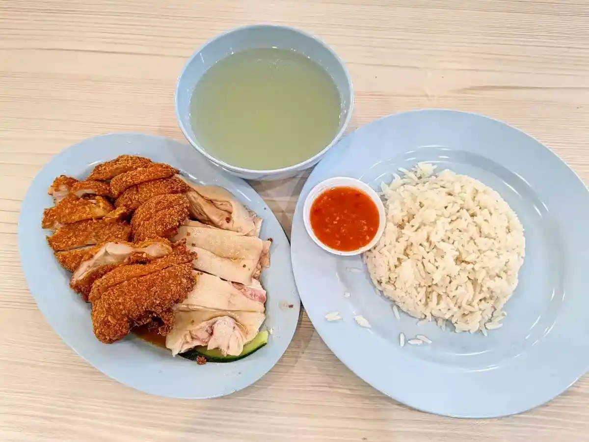 Boon Chiang Hainanese Chicken Rice: Hainanese Chicken & Chicken Cutlet Rice with Soup