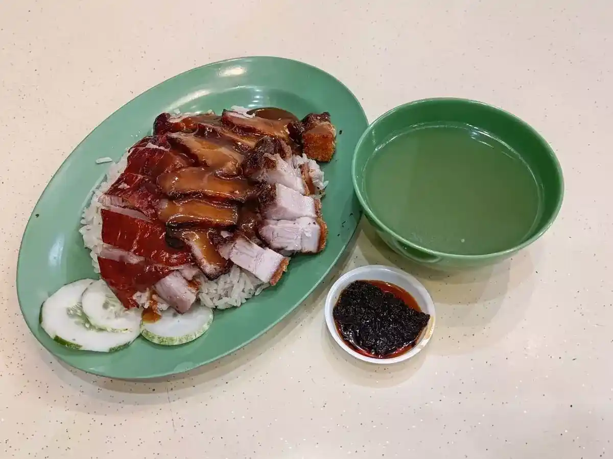 Charcoal Master Roasted Delight: Char Siew, Siu Yuk, Roast Duck Rice & Soup