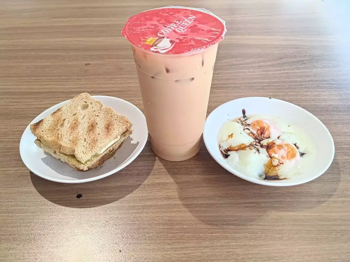 Coffee Queen: Kaya Butter Toast, Ice Teh, Half Boiled Eggs