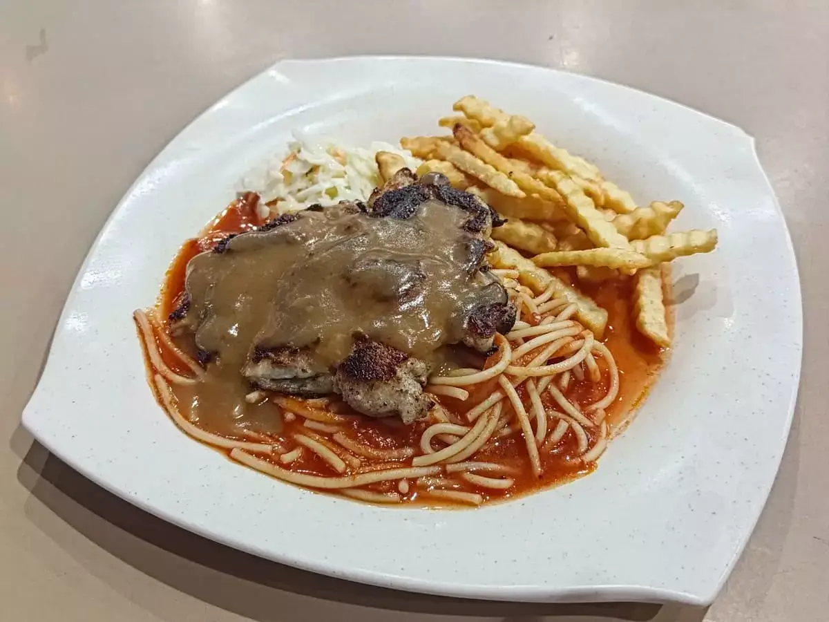 Crispy Union: Chicken Chop Spaghetti