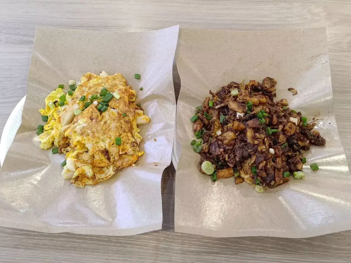 Geylang Homemade Carrot Cake: Fried Carrot Cake White & Black