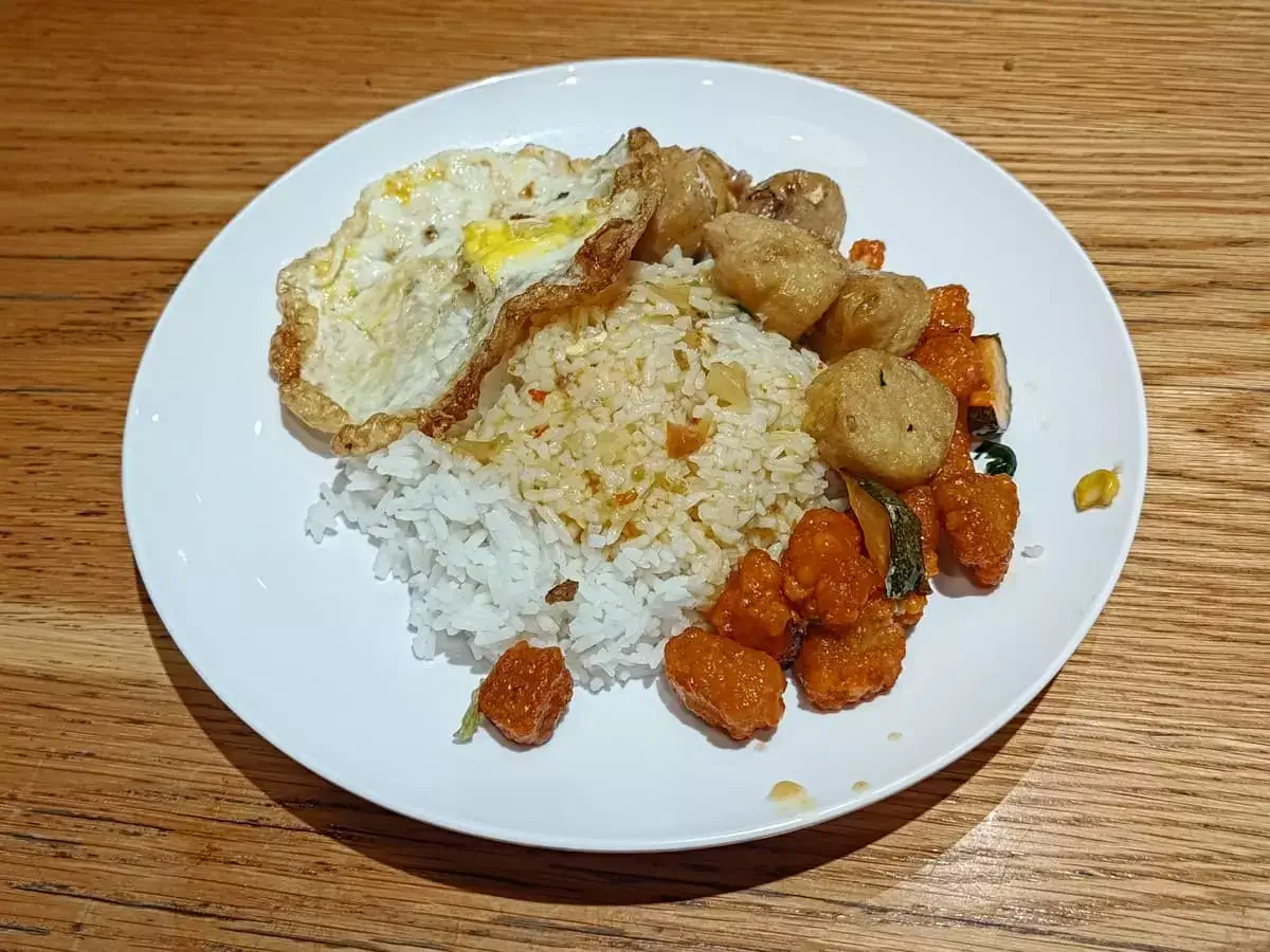 Jia Jia Le Cuisine: Sweet Sour Pork, Egg Tofu, Fried Egg with Rice & Curry