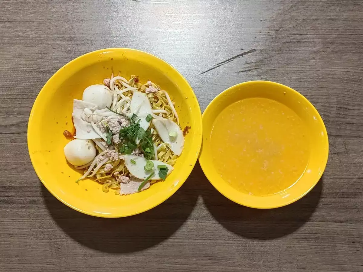 Katong (Jago) Teochew Mee Pok Kway Teow Mee: Fishball Minced Meat Mee Pok  & Soup