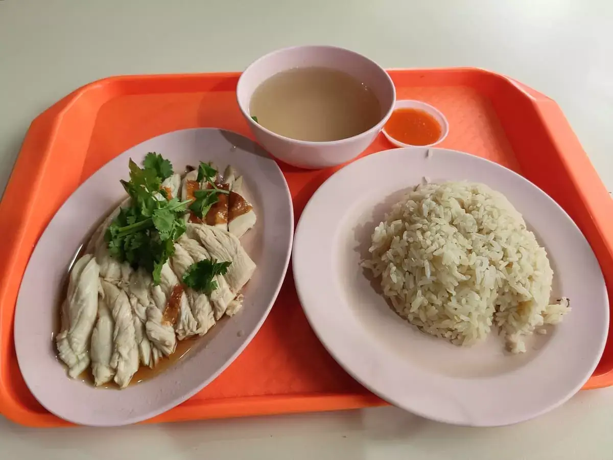 Lai Lai Hainanese Chicken Rice: Hainanese Chicken & Roast Chicken with Rice & Soup