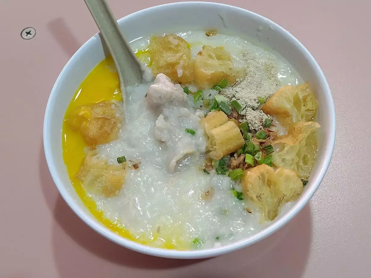 Mei Xiang Porridge Sliced Pork Meatball Porridge with Egg