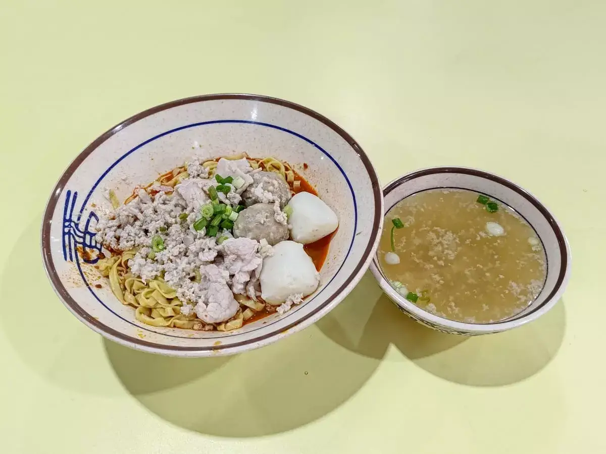 San Xiang Bak Chor Mee: Minced Meat Fishball Mee Pok & Soup