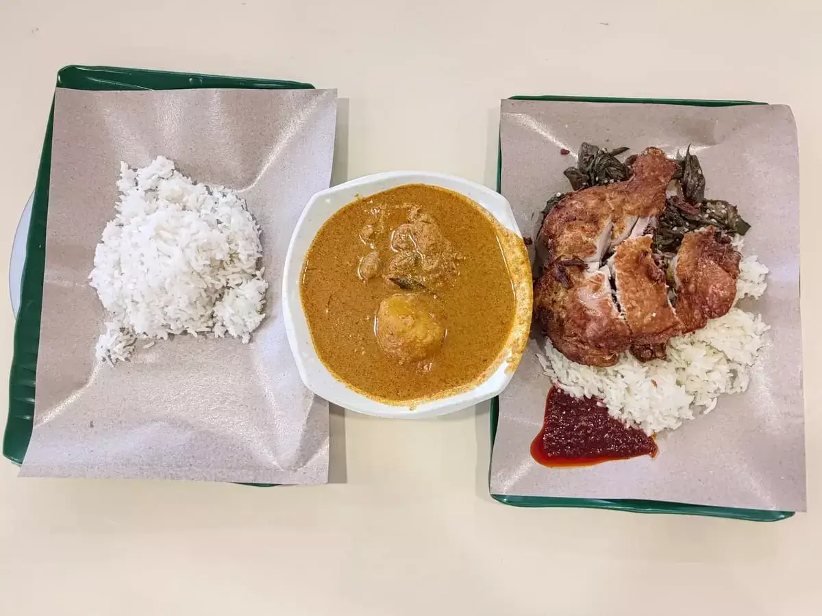 Signature Curry: Curry Chicken Rice & Sambal Fried Chicken Rice
