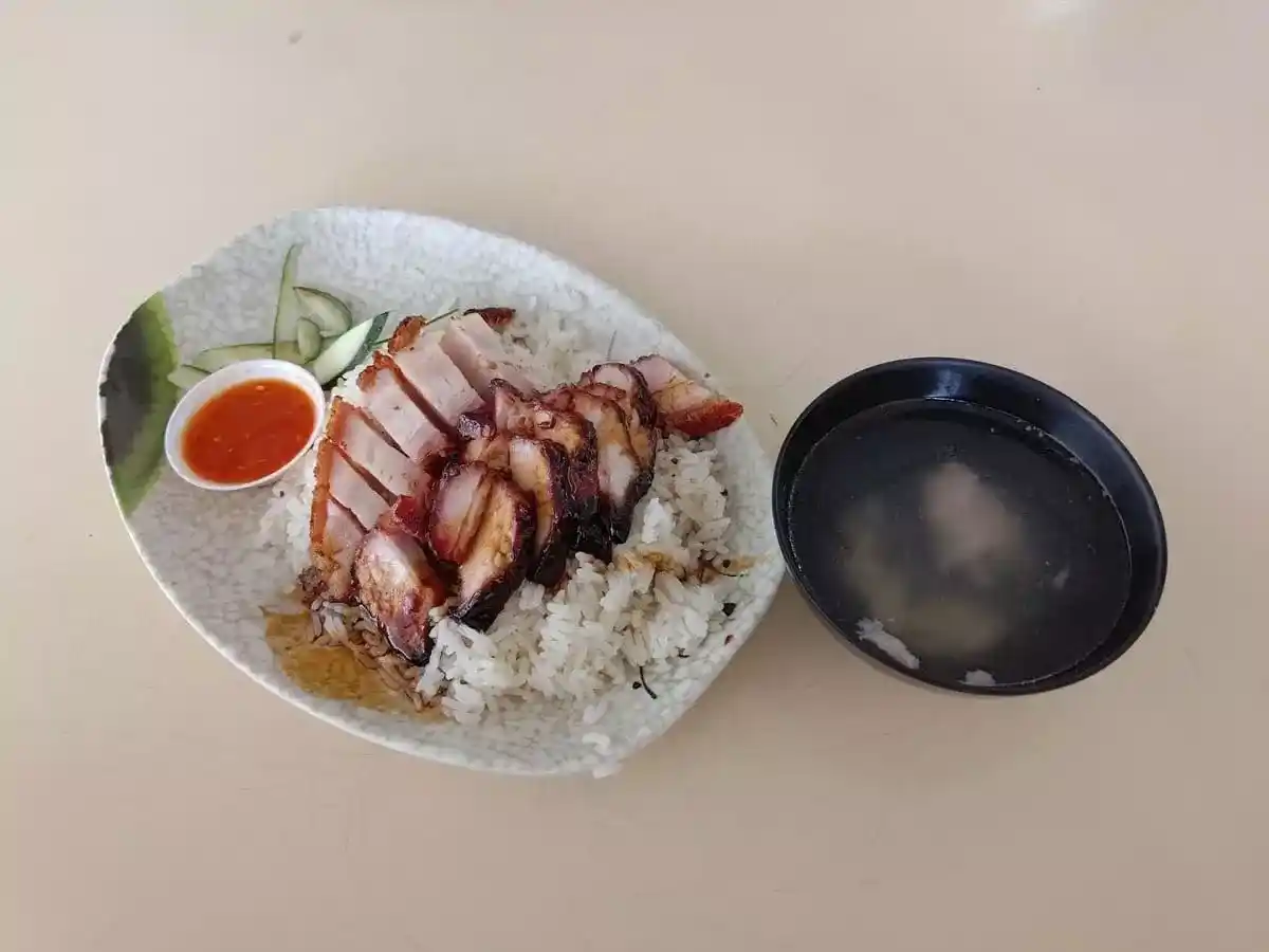 Sinful Roast: Char Siew & Siu Yuk Rice with Soup