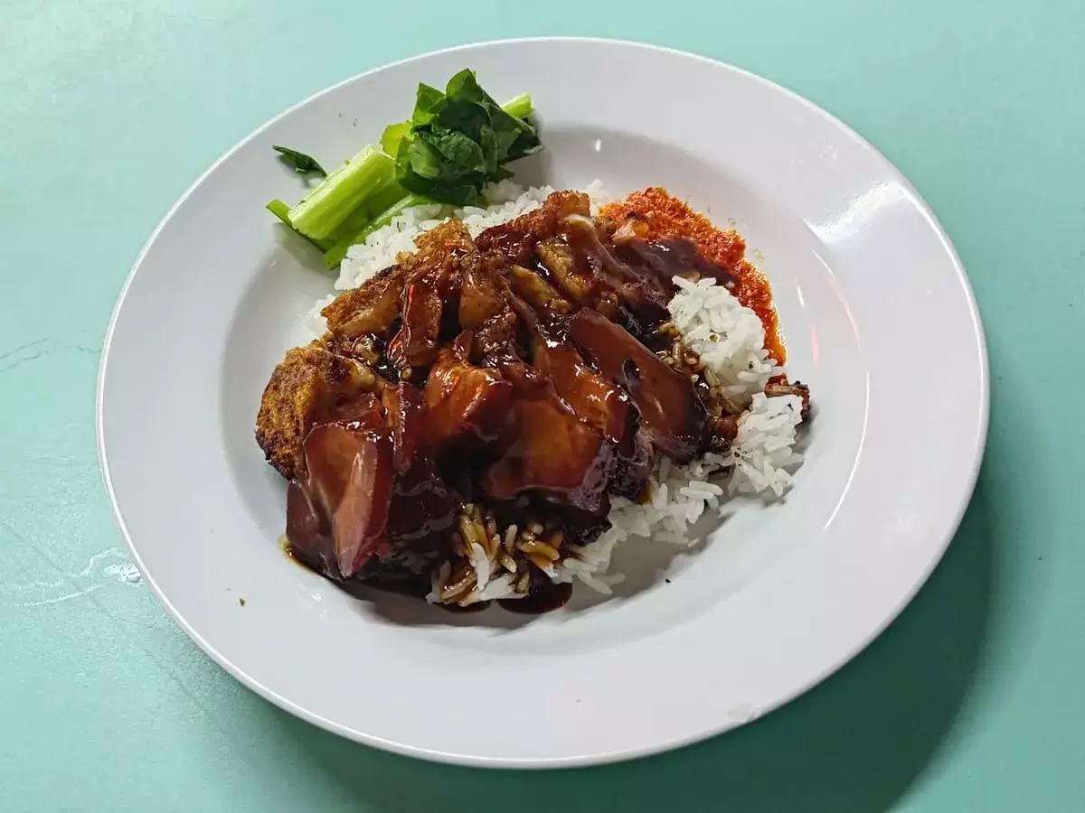 The Legend Roasted Meat Rice & Noodle: Char Siew & Siu Yuk Rice