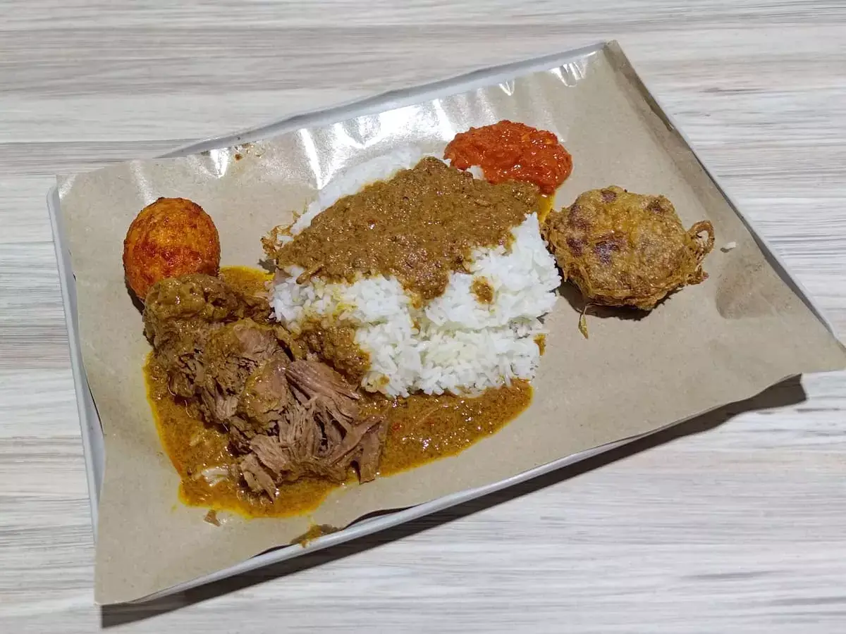 The People's Nasi Padang: Beef Rendang, Sambal Egg & Begedil with Rice