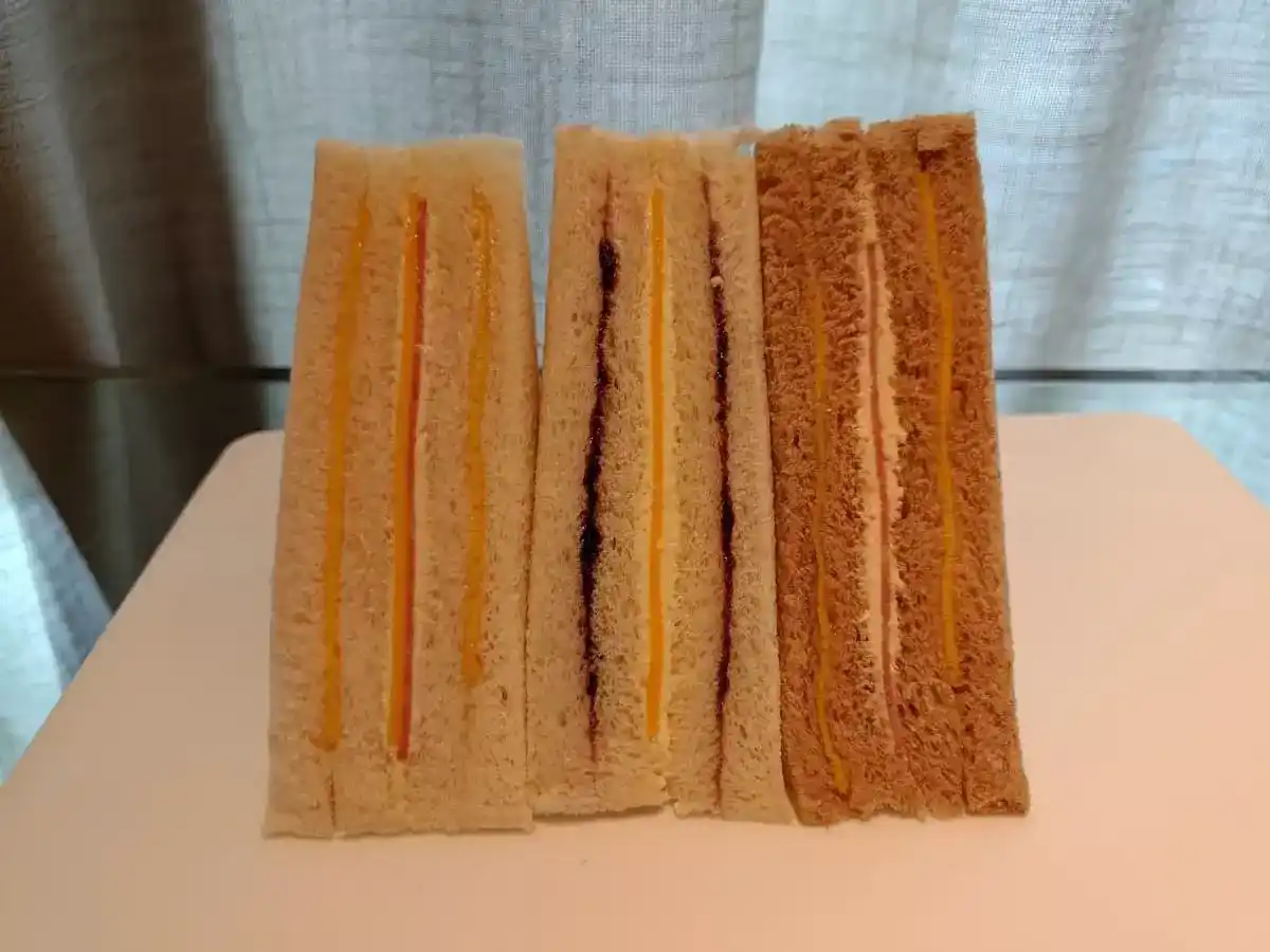 Hung Rui Chen Sandwich: Classic Ham & Cheese, Blueberry Jam & Cheese, Ham with Whole Wheat